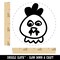 Chicken Rooster Face Doodle Self-Inking Rubber Stamp for Stamping Crafting Planners